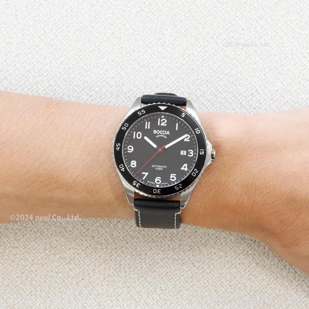 Boccia Titanium Automatic Watch Black 3653-04