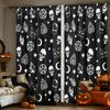 2 st Halloween Hexe Tryckt Gardin för Sovrum, Vardagsrum, Barnrum, Matsal och Arbetsrum Dekorera