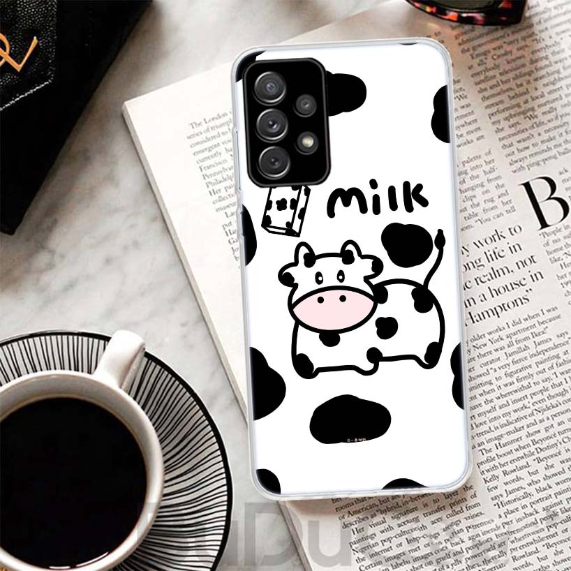 Dairy Cattle Cow Speckle Cute Cover For Samsung Galaxy A51 A50 A71 A70 Phone Case A21S A31 A41 A10 A20E A30 A40 A01 A11 A6 A7 A8