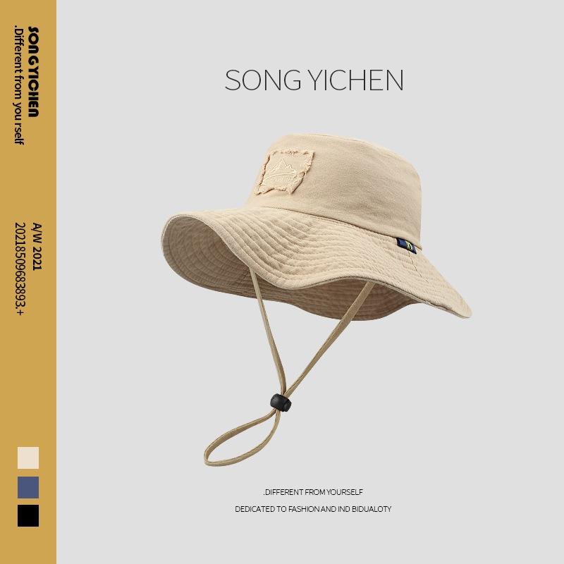 

1pc Summer Wide Large Brim Women Fisherman Hat Outdoor UV Protection Casual Hiking Lightweight and Multifunctional Bucket Hats One Size бежевый