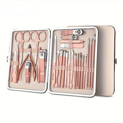 7/16/28 Pieces Nail Clippers Manicure Set Professional Manicure Set Personal Care Set Stainless Steel Travel Nail Clippers Toolkit