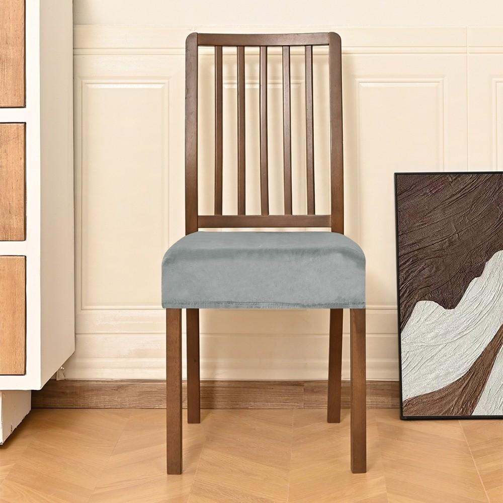 New Velvet Dining Chair Seat Covers Soft Removable Chair Slipcover Dustproof Washable Seat Covers For Office Home Seats