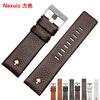 22mm 24mm 26mm 28mm 30mm Heren Horlogeband Zwarte Lederen Band Roestvrijstalen Gesp DZ7271 7312 7350