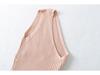 Elegant Women's Chic One-Shoulder Knit Vest – Slim-Fit, Hollow-Cut, Cropped, Waist-Cinched Design
