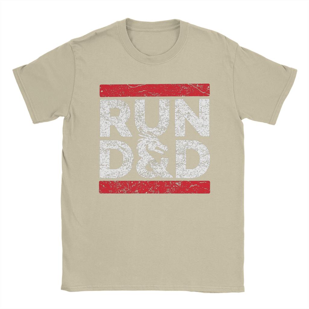 Vintage Dungeon Master Dice Dragon T-Shirt Men Round Collar 100% Cotton T Shirts DnD Short Sleeve Tees Plus Size Tops