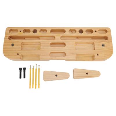 Training Hang Board Solid Wood Various Grip Hole Enhanced Strength Exercise Compact Climbing Finger Board for Home Gym