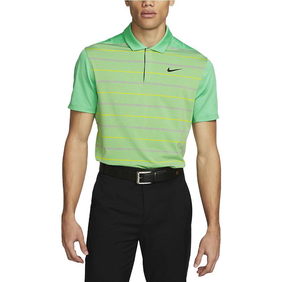 Nike Polo Shirts Men's Green Polo Collar Moderate Straight Fit DR5318-363