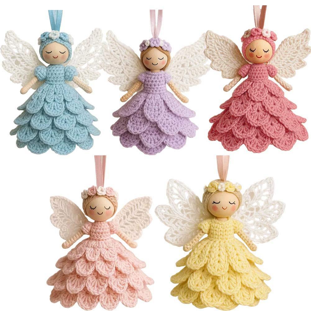 Crochet Angel Kit Handmade Angel Decoration Crochet Angel Ornament Kit for Beginners Handmade Christmas Tree Decoration Gift