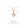 Yhpup Fashion Envelope Natural Shell Pendant Stainless Steel Chic Necklace for Women Stylish 18K PVD Plated Jewelry Bijoux