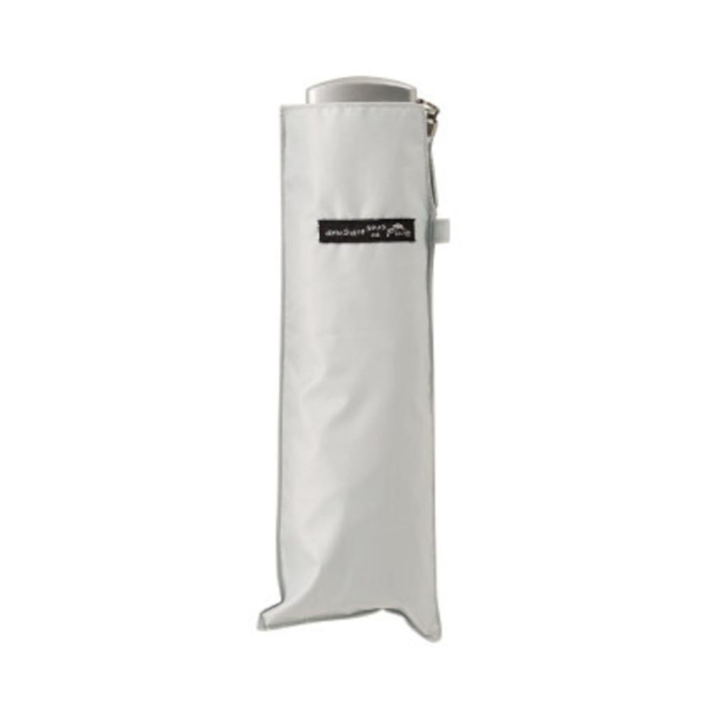 Miyajima Lightweight Folding 55cm Plain White 18160 Umbrella, Flat, (Black Coating) (Aluminum Ribs) No.