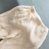 Pantaloni estivi per bambini coreani, casual, in cotone e lino, tinta unita, larghi e plissettati, pantaloni harem a vita alta per ragazze.