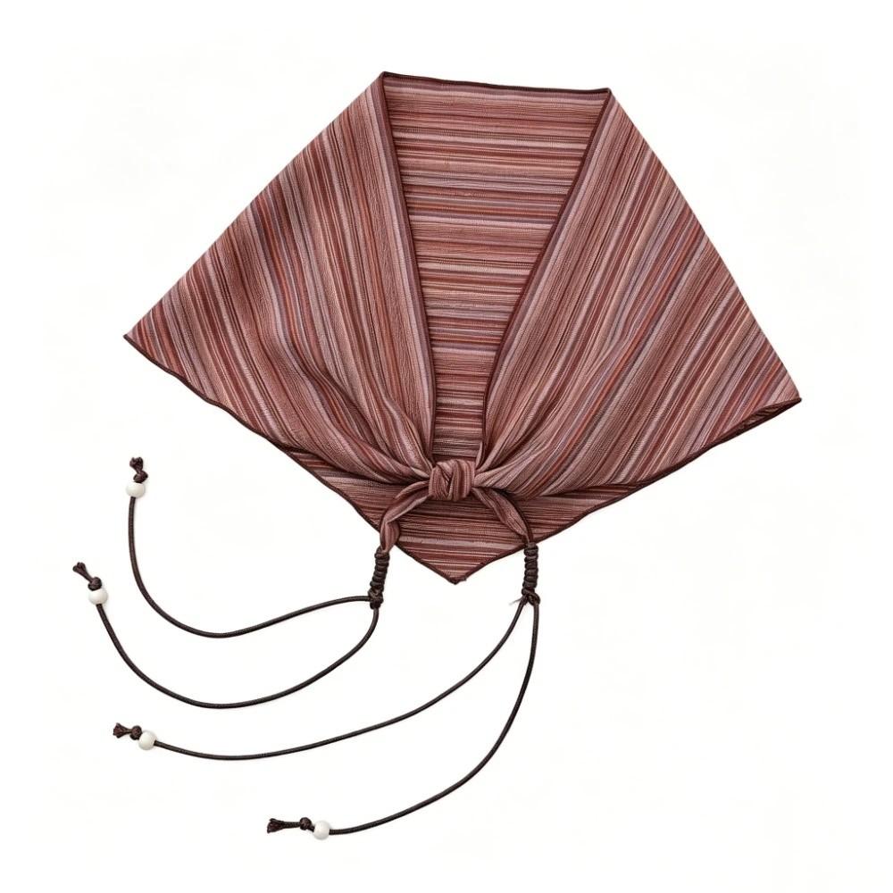 Striped Cotton Triangle Scarf Beaded Tie Waist Wrap Skirt Vintage Headscarf Waist Wrap красный