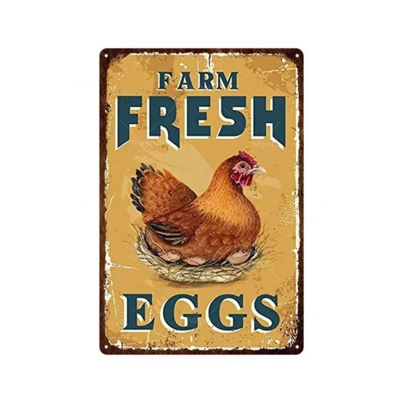 Retro metallmålningar, möbler, vardagsrumsdekoration 20x30cm