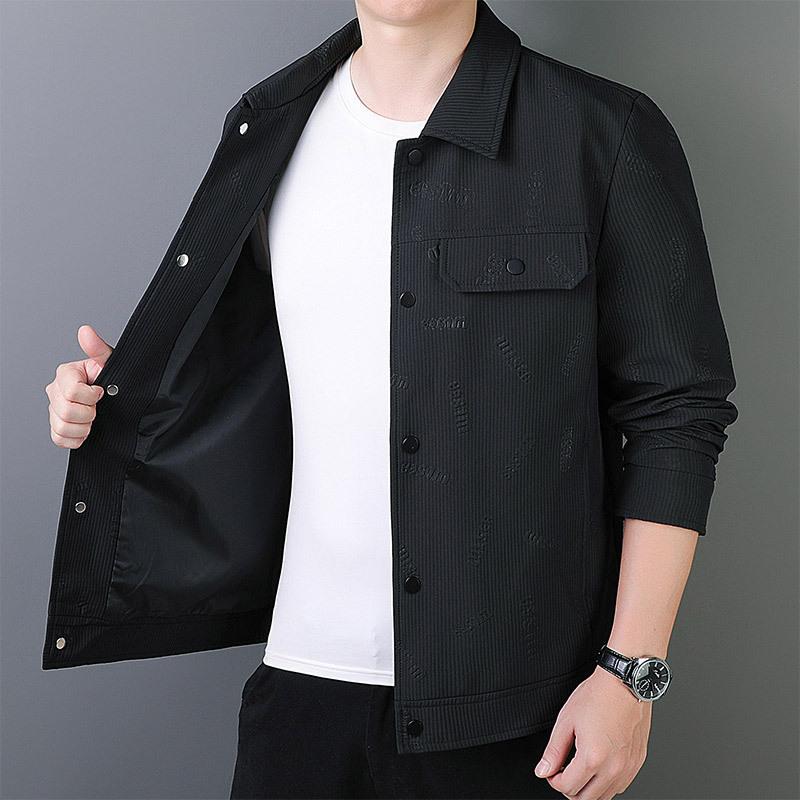 Autumn Lapel Jacket Men's Middle-aged Business Casual Middle-aged Youth Trend Fashion Coat