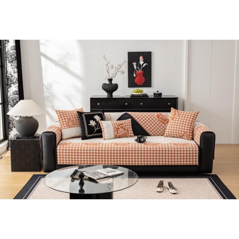 Подушка для дивана из шенилла — фото 8