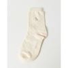 HISS6E304IV_Women's Ivory Pattern Cotton Blend Mid-calf Socks 3-Piece Set