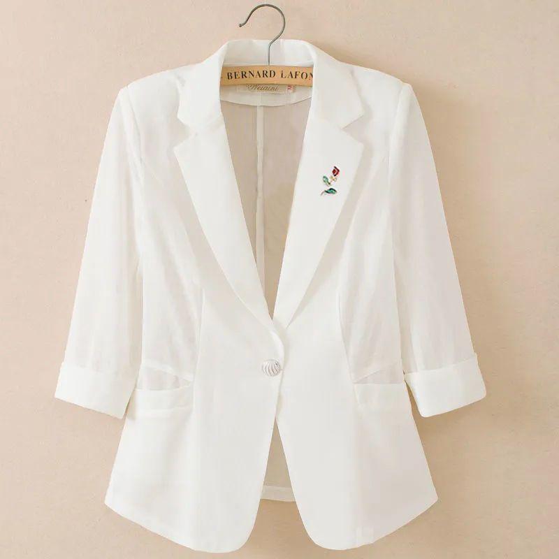 Small Suit Jacket Women's Spring and Summer All-match Solid Color Fashion Temperament Outer Wear Suit Short Tops Sunscreen Shirt