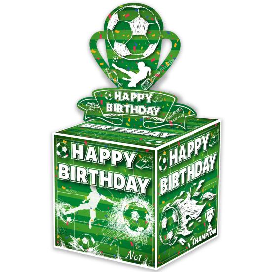 Soccer Ball Birthday Money Box for Cash Pull Sports Football Theme Money Roll Gift зелёный