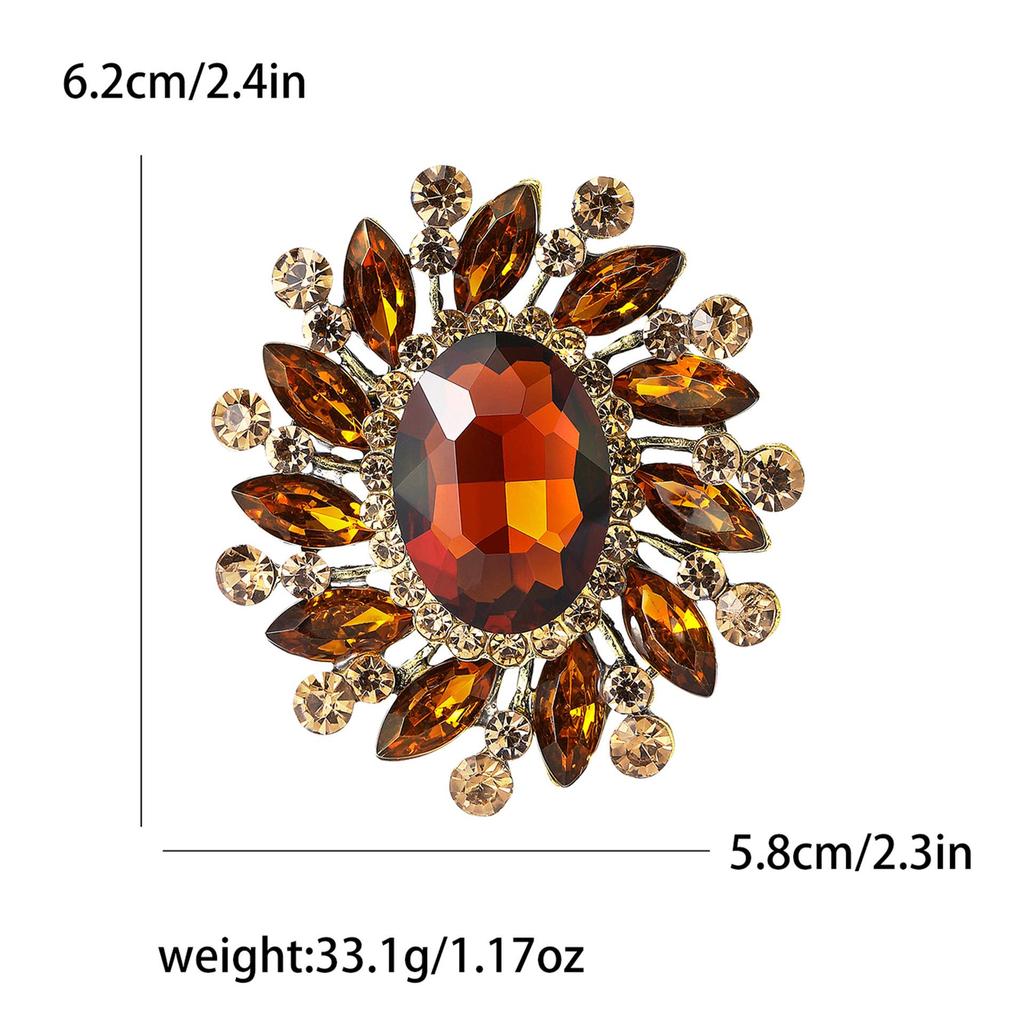 Chic Retro Legierung Strass Glas Brosche für Frauen