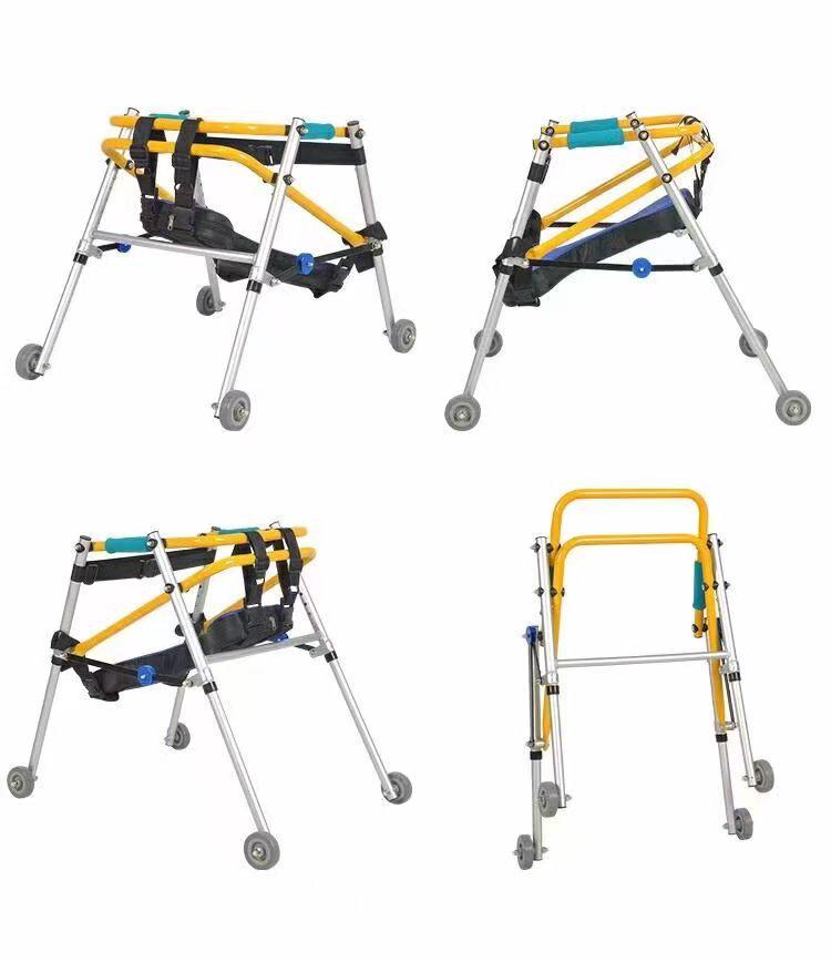 Four-Wheel Children's Walker for Lower Limb Rehabilitation