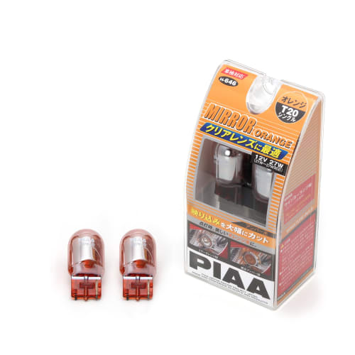 PIAA Halogen Bulb for Turn Signal T20 Single Orange Mirror Orange Vehicle Inspection Compatible Imported Car Compatible 2 Pieces 12V/27W H-646