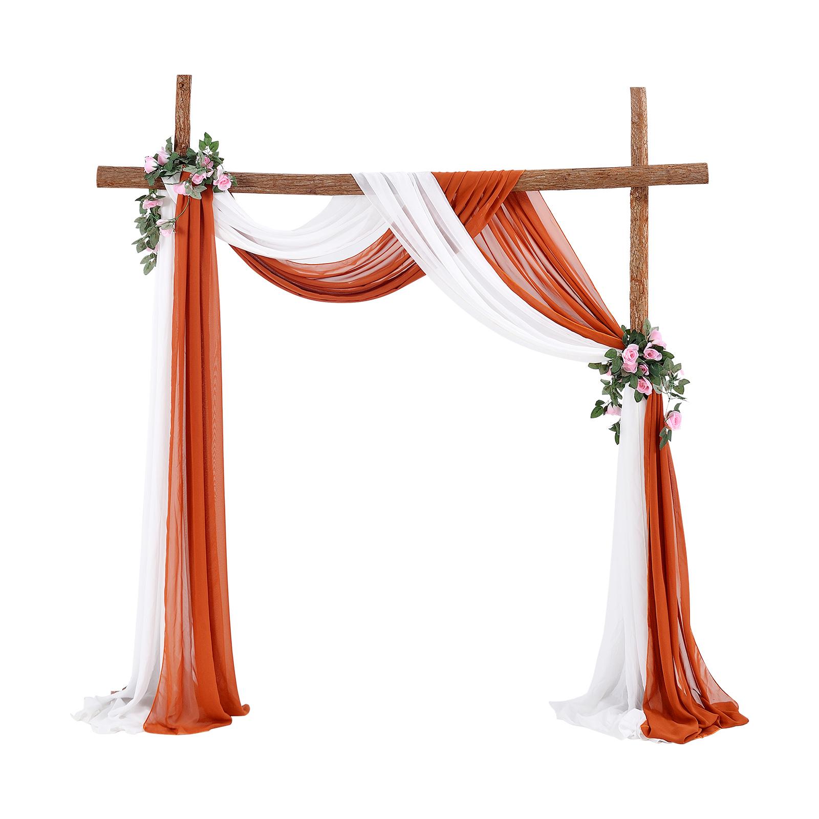 

70*550cm Caramel Wedding Tulle Chiffon DIY Wedding Arch Drape Wedding Tulle Draping Curtain for Wedding Party Backdrop