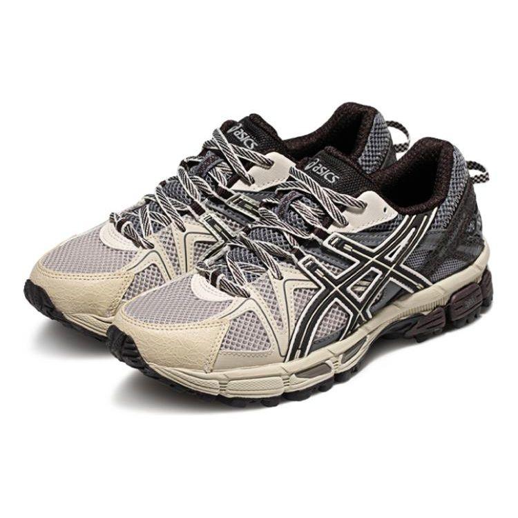 Asics Gel-Kahana 8 Comfortable Versatile Fabric Synthetic Leather Low-Top Trail Running Shoes Women Sneaker Gray 1012B695-020