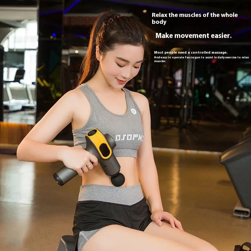 Professional grade multiple massage heads, multifunctional fascia gun, muscle relaxation, high-frequency vibration massager