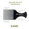 GB KENT BROSH KENT x BROSH COLLABORATION AFRO COMB 1 piece Hairbrush, Black, (x 1)