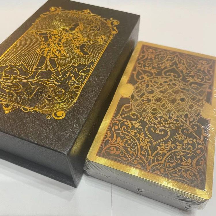 Gold Foil Waterproof Tarot Card Set with Full-Color Printing and Game Instructions