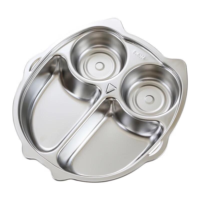 Food-Grade Stainless Steel Divided Cartoon Kids Plate