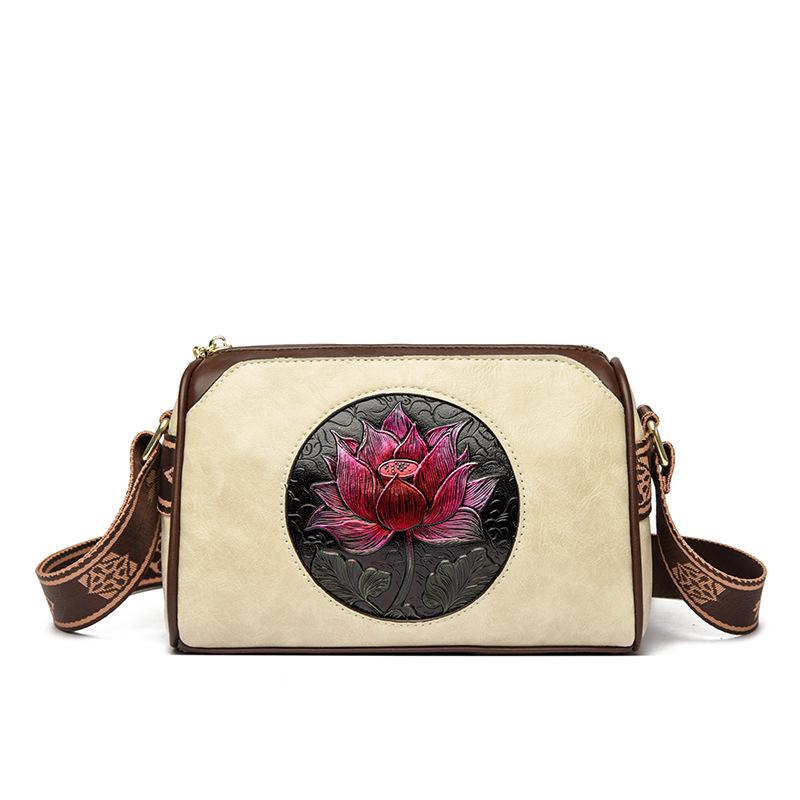 Женская сумка кроссбоди новая литературная и модная простая тисненая сумка для мамы сумка на плечо абрикосовый