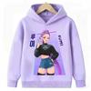 2026 Kinder Kpop Dämonenjäger Lila Hoodie - Warm, Lässig und Locker geschnitten für Jungen & Mädchen