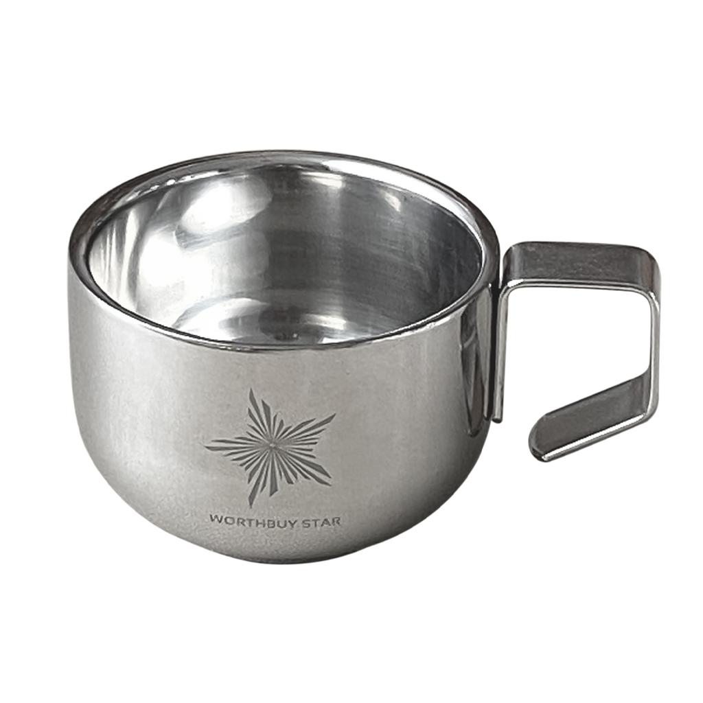 Double Layer Hot Resistant Coffee Cup 100ml Scald-proof Drinking Cup 304 Stainless Steel Tea Milk Water Mug Drink Items