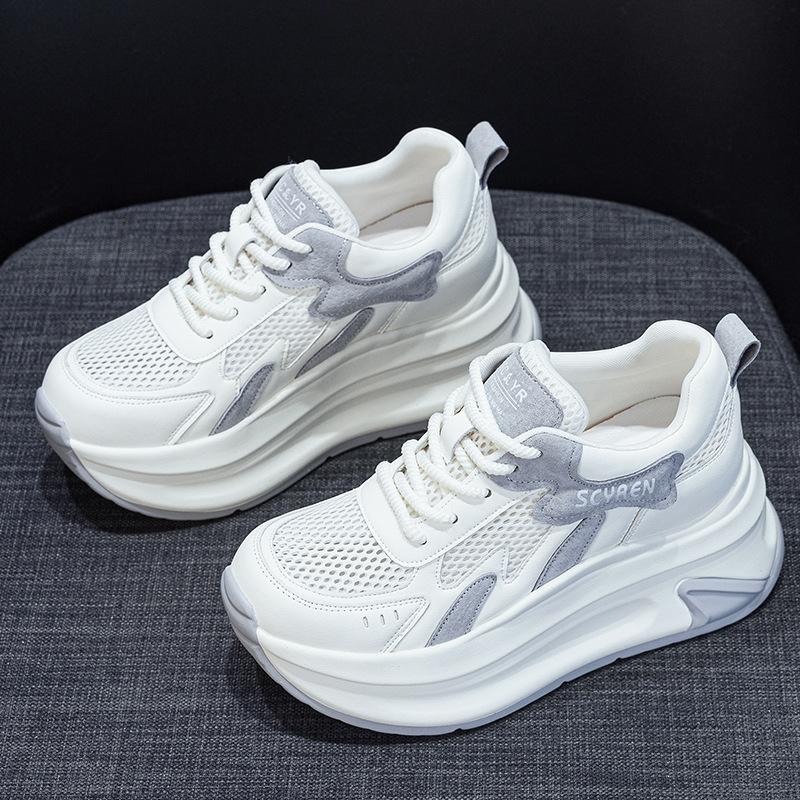 Small man thick-soled height increase Forrest Gump shoes women's 2025 new little white shoes casual fashion versatile breathable sports women's shoes