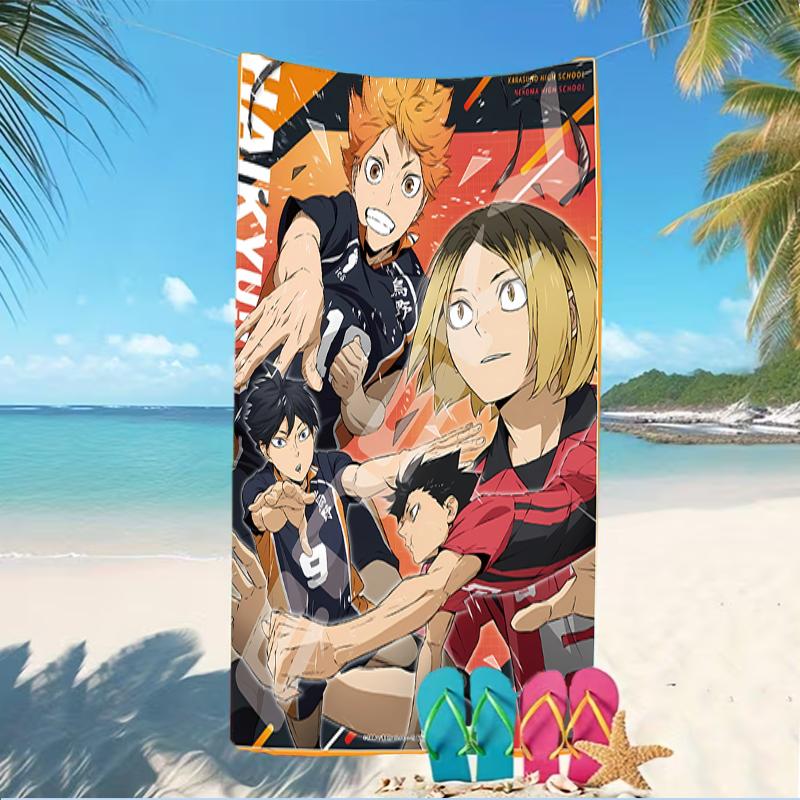 Beach Towel with Haikyu Pattern - soft,absorbent,machine washable Lightweight&Modern,swimming,Travel Essentials