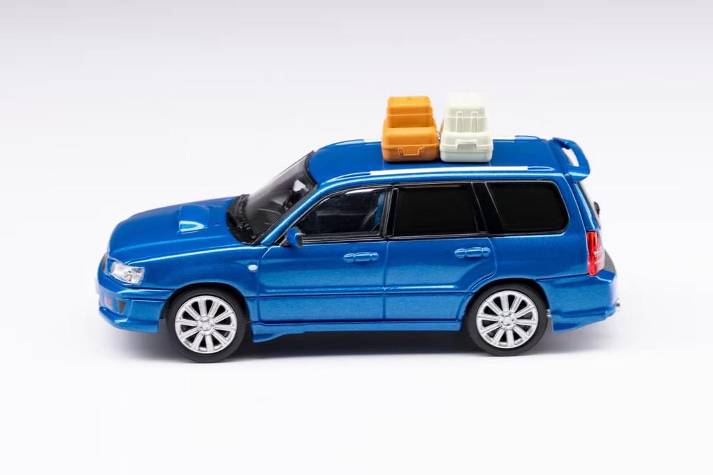 MODELL MODELL Maßstab Subaru Forester SG9 Sti Blau Fertigprodukt 1/64 MM64-SG9-001