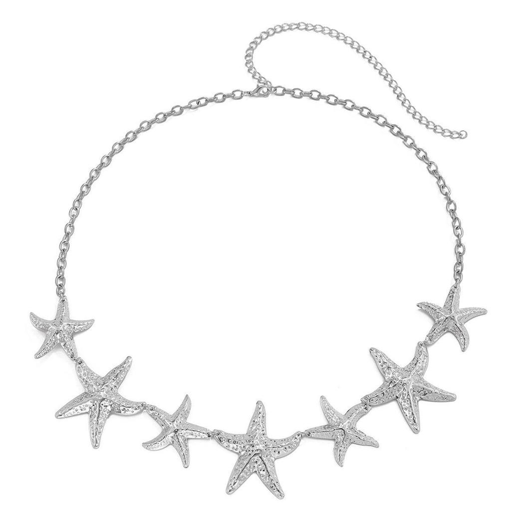 Gold Starfish Ocean Style Waist Chain - Fashionable Holiday Body Decoration
