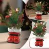 Creative Resin Christmas Shoe Flower Pot Table Ornaments Festive Atmosphere Red Shoe Vase Decorations