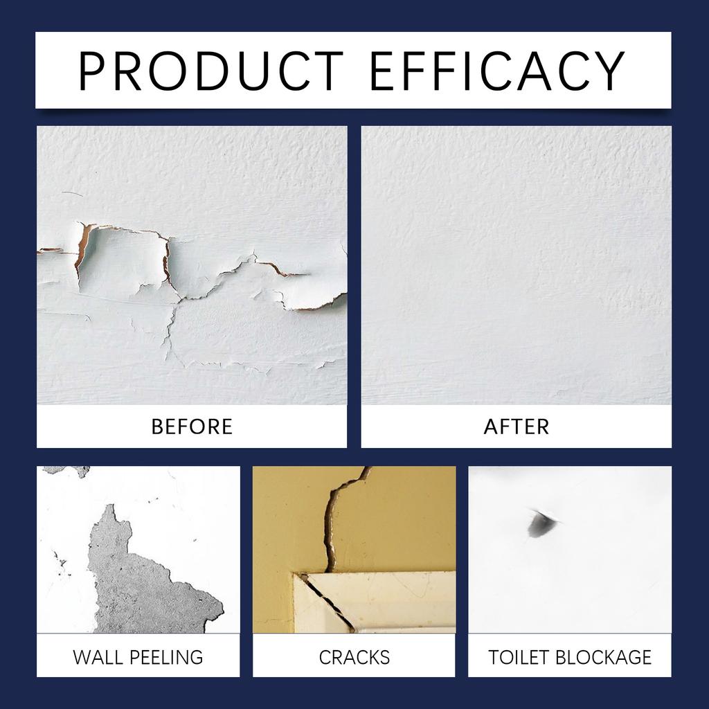 JAKEHOE Wall Repair Paste Kit Wall Hole Peeling Home Patching Paste Cracked Nail Eye Wall Paint Kit