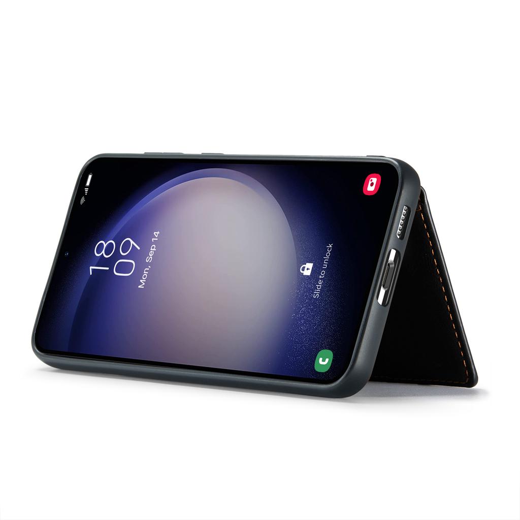 Für Samsung Galaxy S23 FE Retro Handyhülle mit abnehmbarer magnetischer Kartentasche