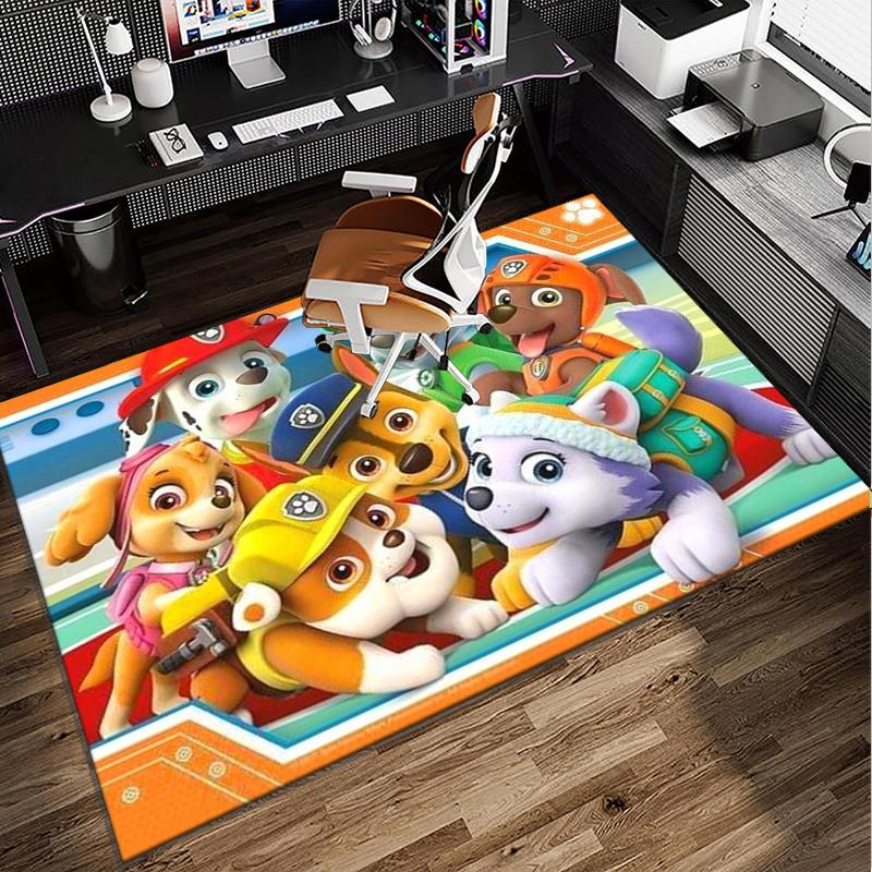 Dog Paw Heroes Office Rug Chair Mat, Game Carpet, Suitable for Front Door, Bedroom, Living Room, Desk, Holiday Gift