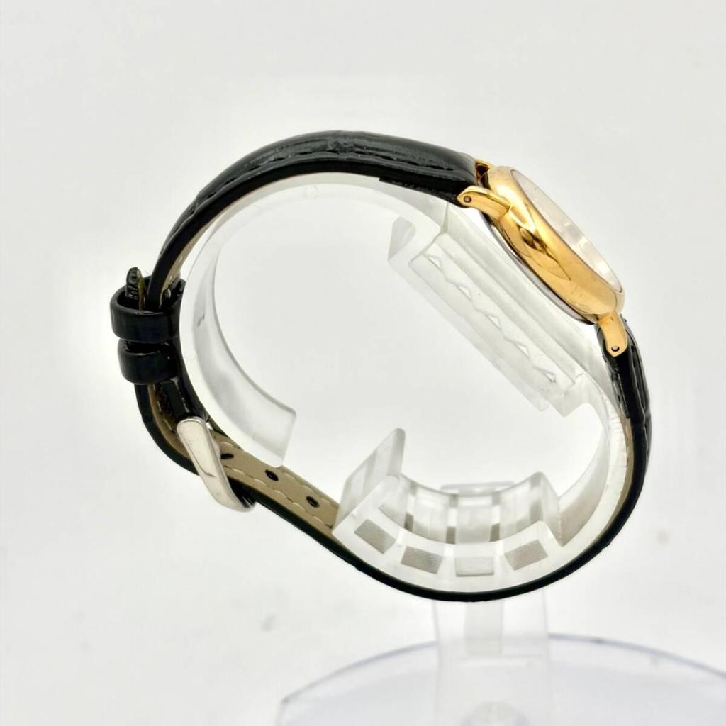 Used [Beautiful/New Battery] SEIKO AVENUE Ladies Watch Gold 1F21-0G10 450195 New Belt Engraved