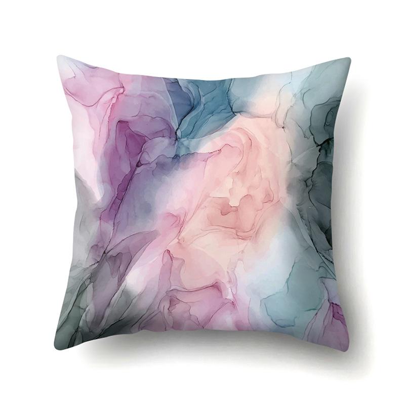 Nordic Modern Abstract Ins Style Polyester Pillow Case Car Decoration Home Printed Waist Cushion Pillow Case