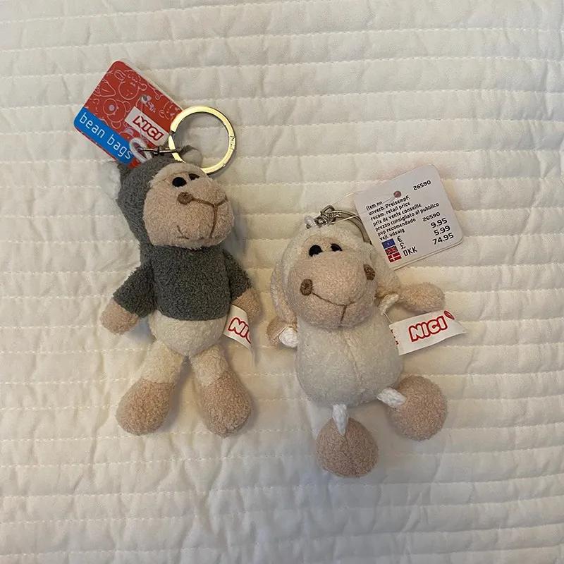 New Cartoon Kawaii Animal World Plush Toy Keychain Pendant Creative Ins Small Fresh Cute Small Animal Plush Backpack Pendant