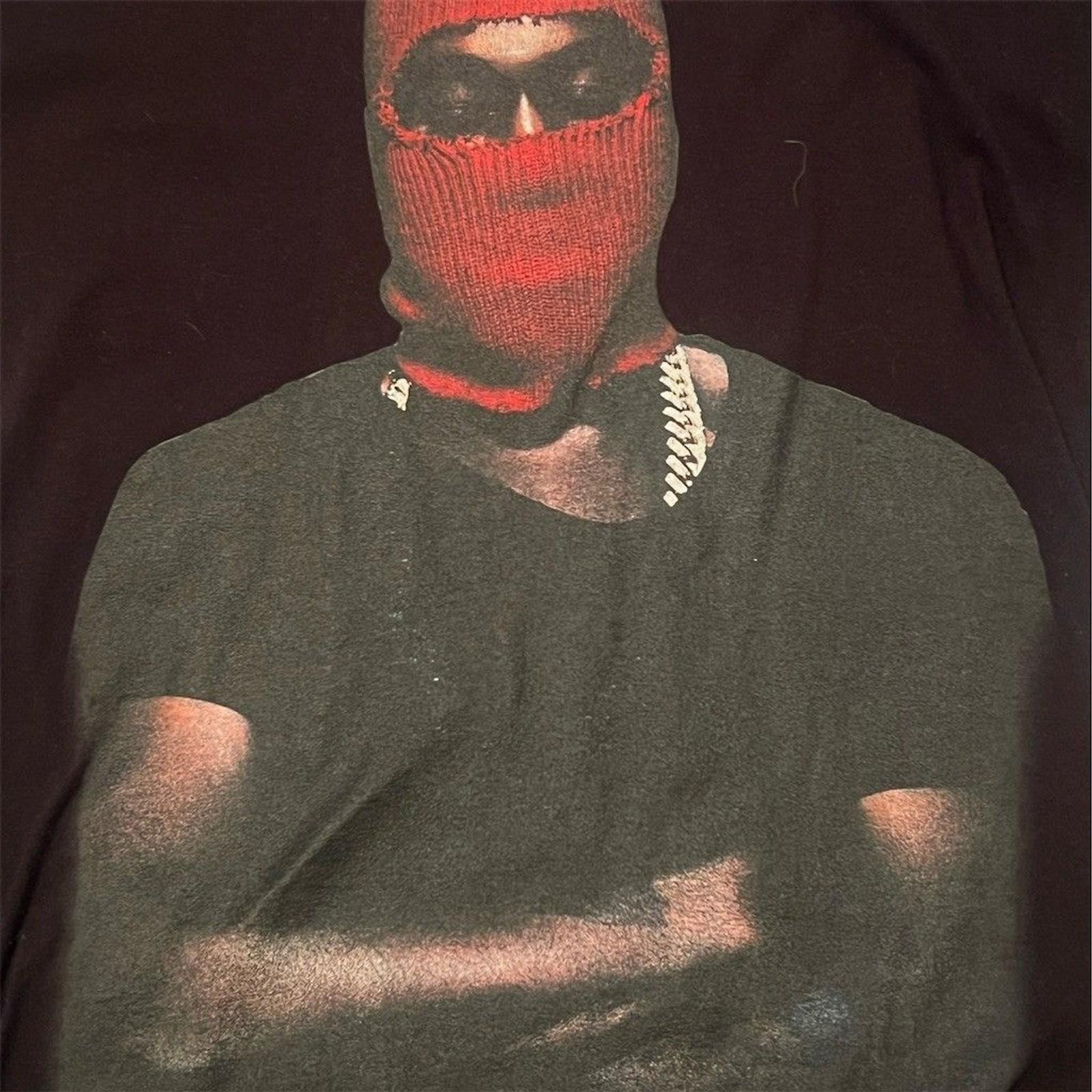 Kanye West Yeezus Tour T-Shirt Unisex M Black Red Ski Mask Graphic S