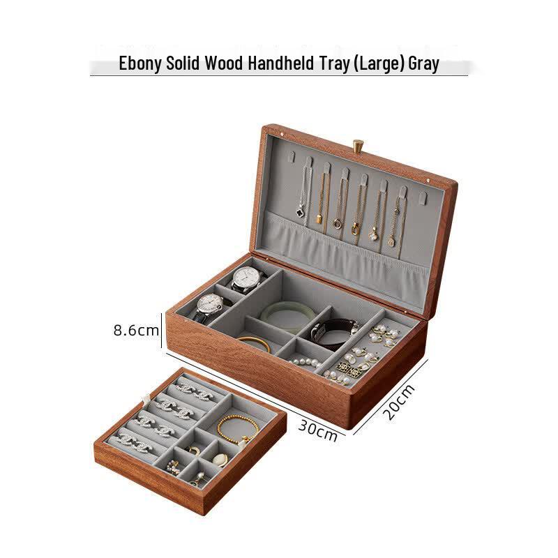 Handun Black Walnut Solid Wood Jewelry Box