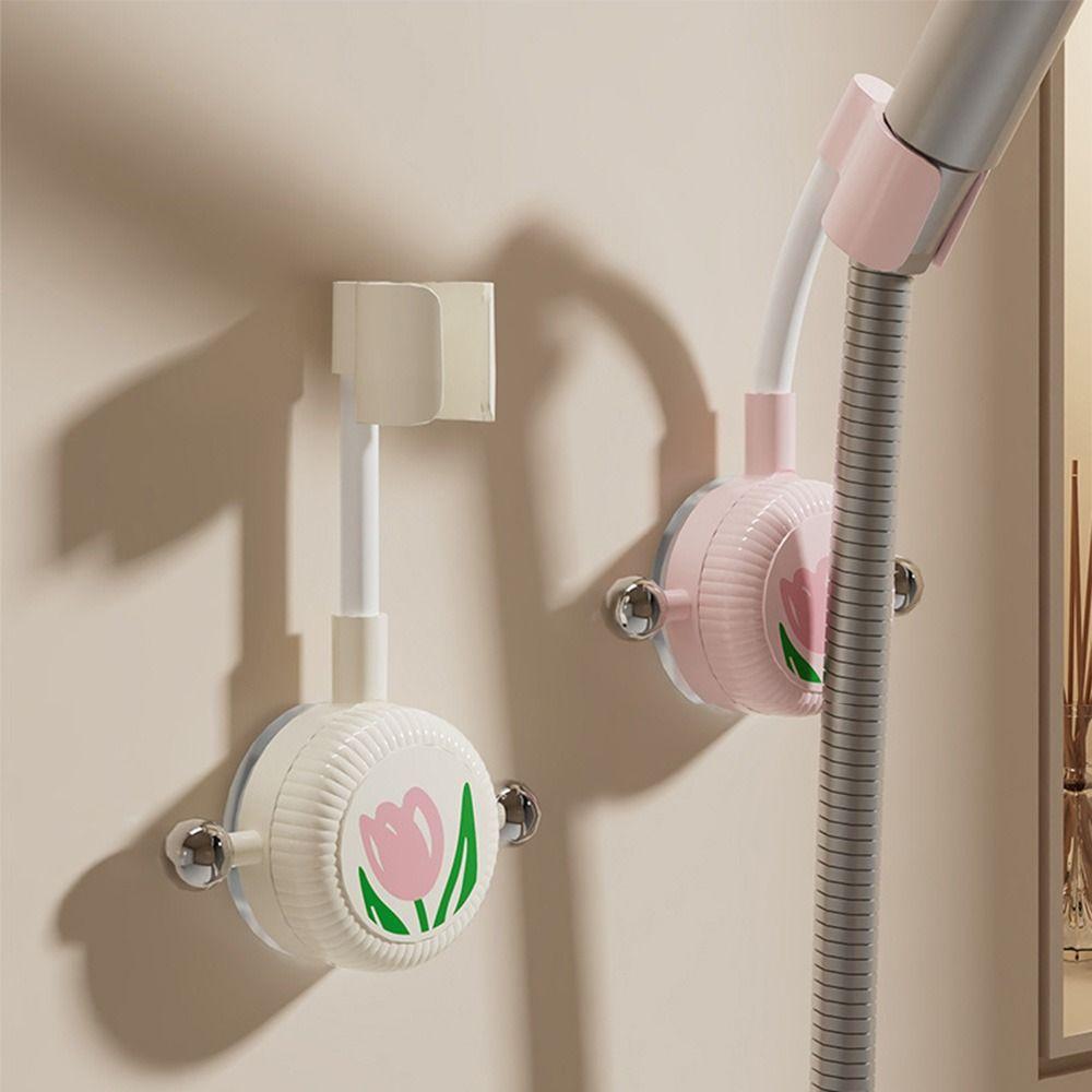 360° Adjustable Shower Head Support Stand Tulip Pattern Handheld Shower Holder  Kitchen