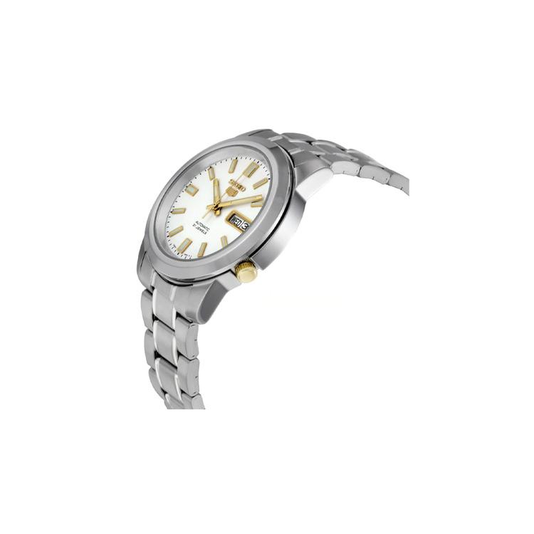 Seiko Waterproof Quartz Movement Stainless Steel Strap Watch 39mm Men's Watches White Dial SNKK07K1