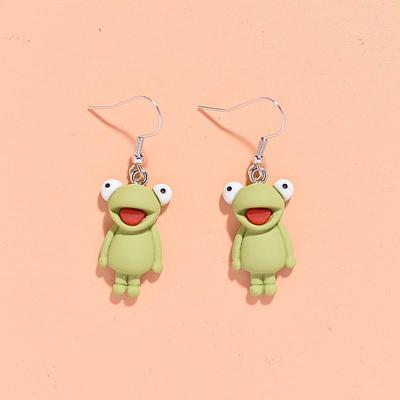 Europäische & Amerikanische Cross-Border Harz Frosch Ohrringe: Trendiges, von Tieren inspiriertes Modeaccessoire